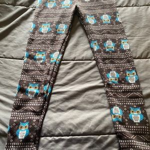 Owl print leggings